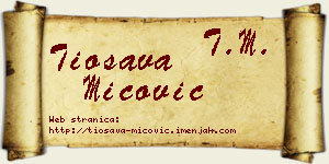 Tiosava Mićović vizit kartica
